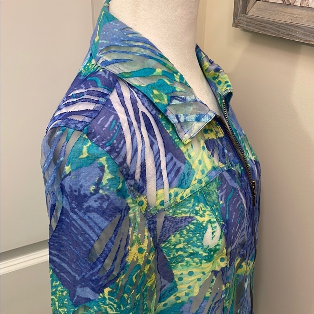 Coldwater Creek Women’s Cover up Top 3/4 sleeves Zipper 12 - Picture 6 of 16